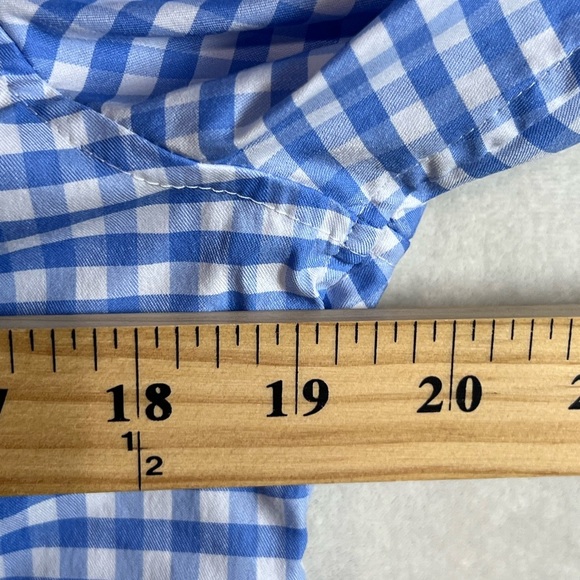 NWT Vineyard Vines Small OTG On the Go Brrr Blue and White Checkered Shirt - Picture 6 of 8